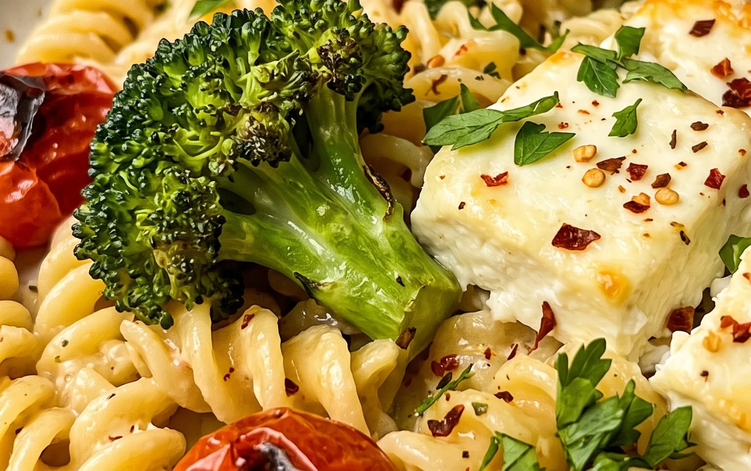 Baked Feta and Broccoli Pasta