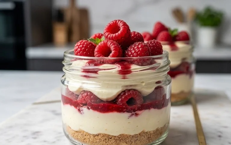 Himbeer-Traum: Einfaches, erfrischendes Beeren-Dessert Rezept