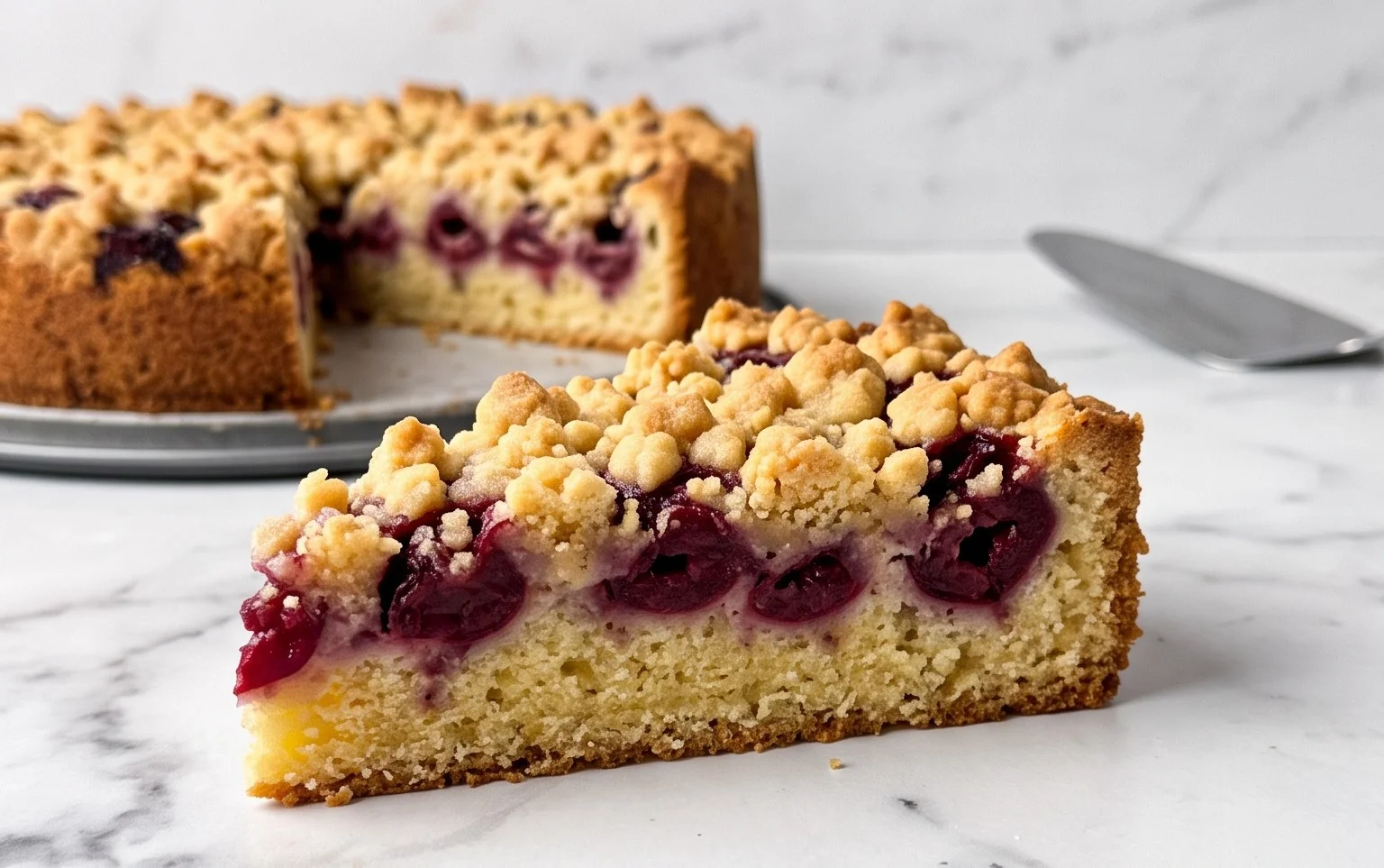Kirsch Extract-Streusel-Kuchen: Fruchtig-herb & einfach