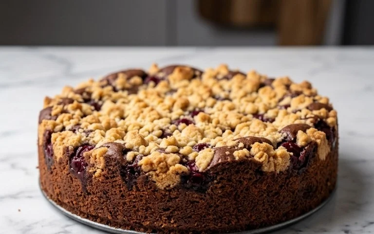 Schoko-Kirsch Extractkuchen mit Streuseln