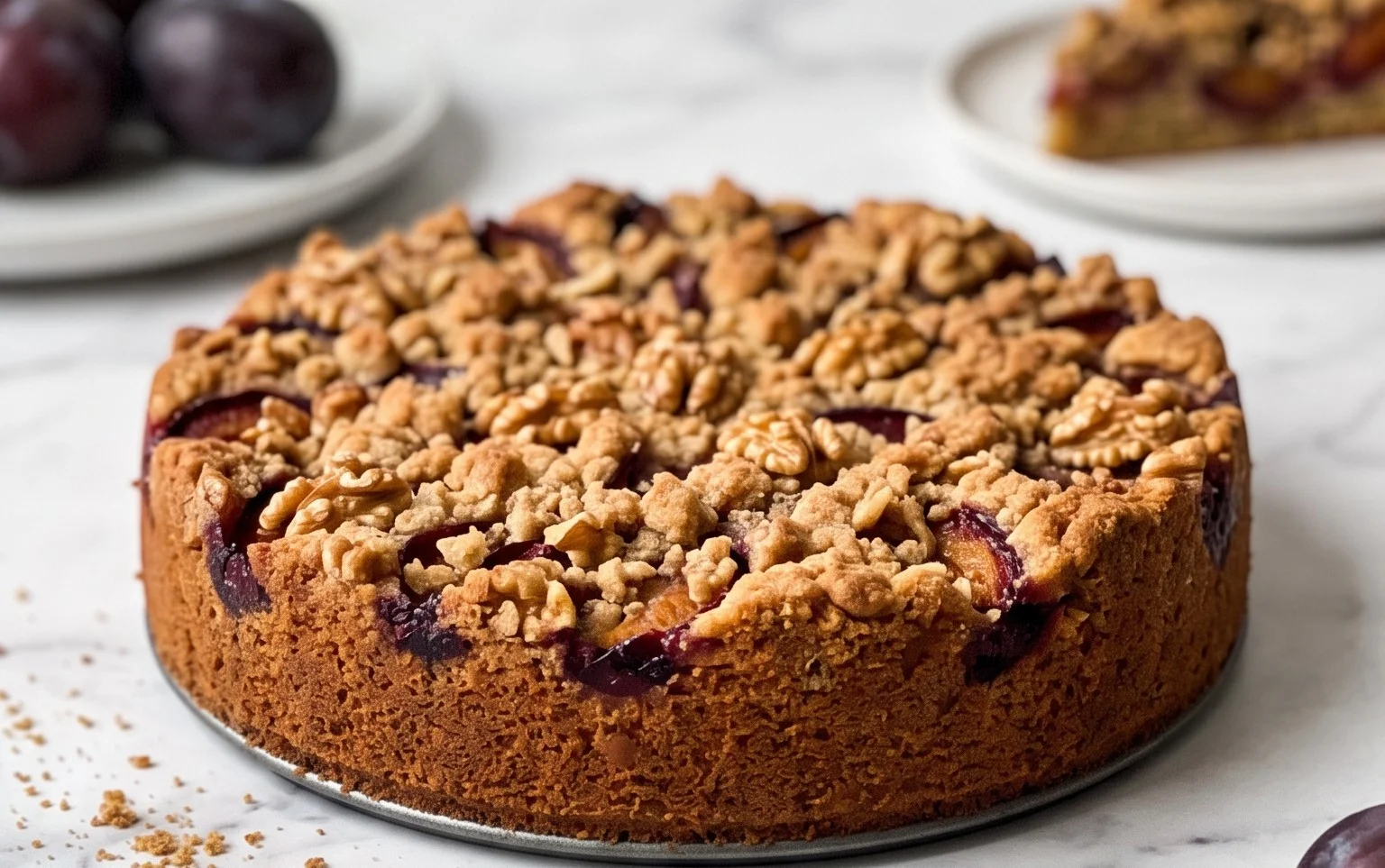 Walnuss Zwetschgenkuchen: Herbstlicher Genuss mit Zimt-Streuseln